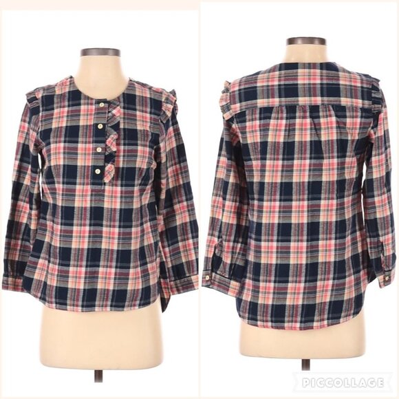 Isabella Sinclair Plaid Button-Down Shirt XS - Picture 1 of 5
